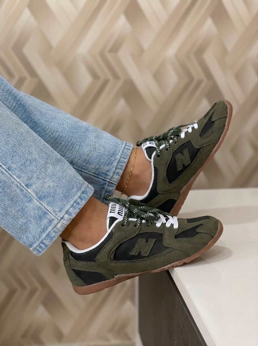 Tenis | Ref. New Balance Colaboración Miu Miu Verde oliva