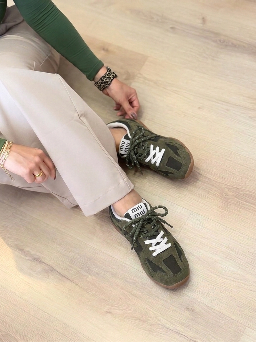 Tenis | Ref. New Balance Colaboración Miu Miu Verde oliva